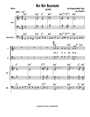 Bye Bye Blackbird (arr. Ryan Hyde)