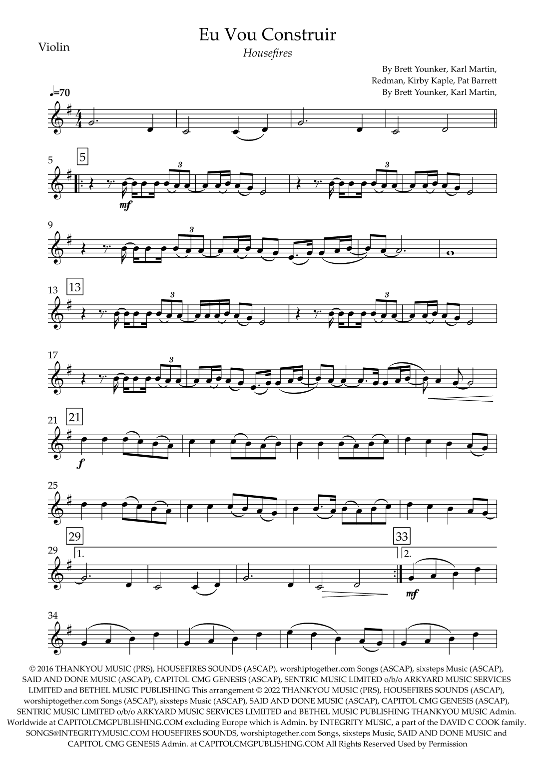 Build My Life (arr. Fabio Britto)