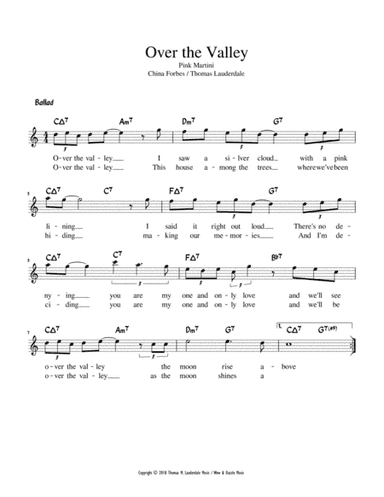Over The Valley (arr. C Lee)