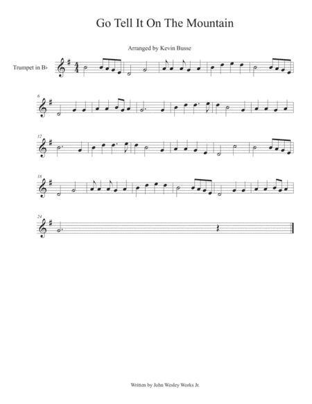 Go Tell It On The Mountain - Trumpet (arr. Kevin Busse)