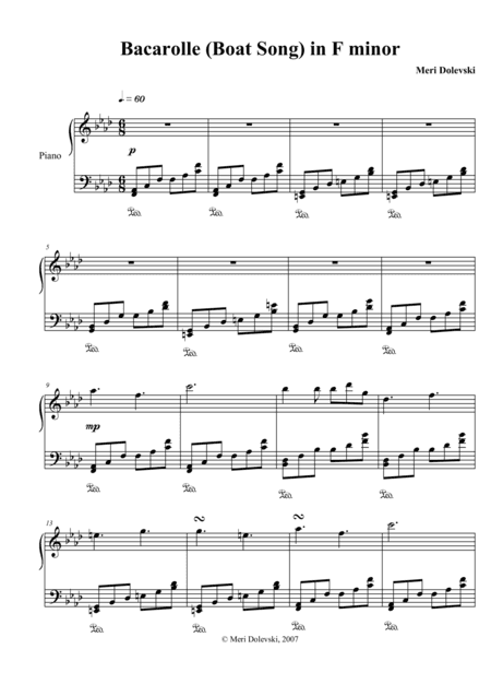 Boat Song in F minor