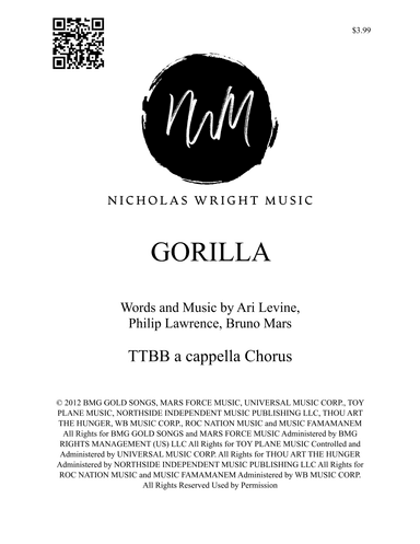 Gorilla (arr. Nicholas Wright)