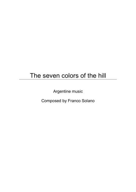 The seven colors of the hill - Argentine music