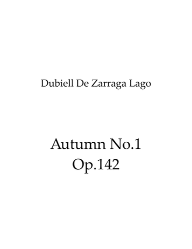 Autumn Suite 2020 Op.142 1-7