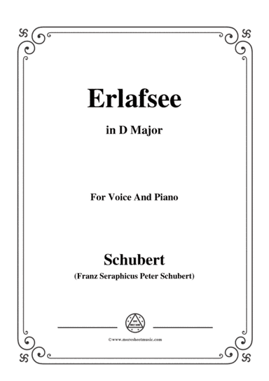 Schubert-Erlafsee,Op.8 No.3,in D Major,for Voice&Piano (arr. MSM)