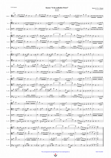 Canon Brindis (Mozart: "O du eselhafter Peierl") (arr. Josef STASTNY)
