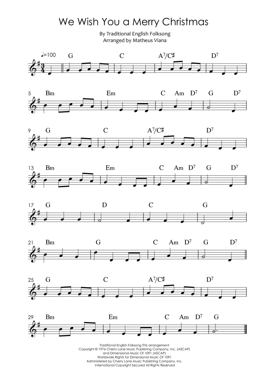 We Wish You A Merry Christmas (arr. Matheus Viana)