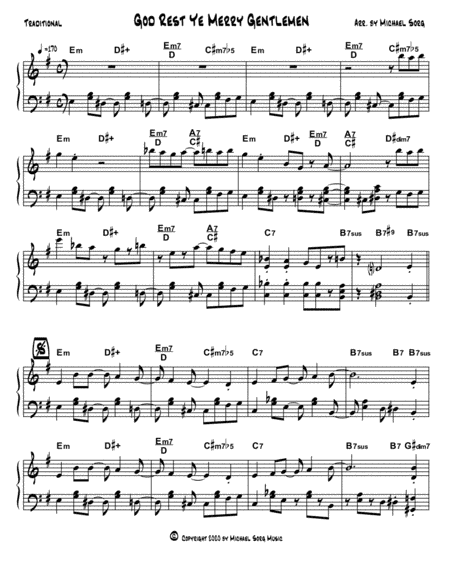 God Rest Ye Merry Gentlemen (arr. Michael Sorg)