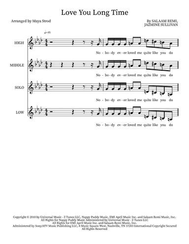 Love You Long Time (arr. Maya Strod)