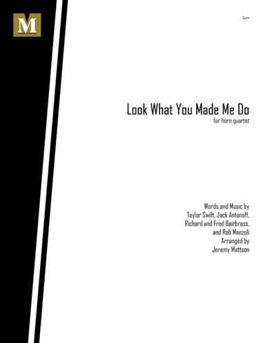 Look What You Made Me Do (arr. Jeremy Mattson)