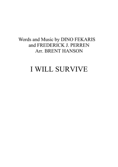 I Will Survive (arr. Brent Hanson)