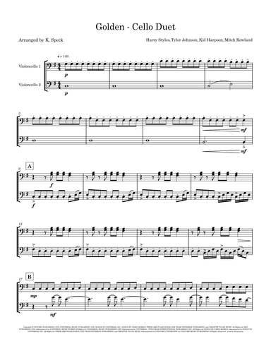Golden (arr. K. Speck)