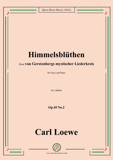 Loewe-Himmelsblüthen,Op 69 No.2,in c minor (arr. OSM Press)