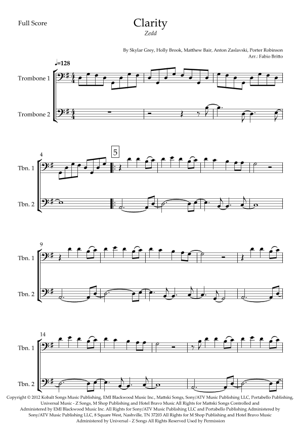 Clarity (arr. Fabio Britto)