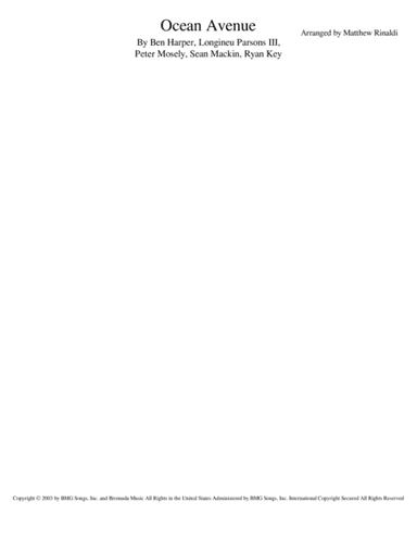Ocean Avenue (arr. Matthew RInaldi)