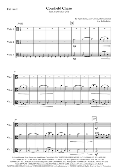 Cornfield Chase (arr. Fabio Britto)