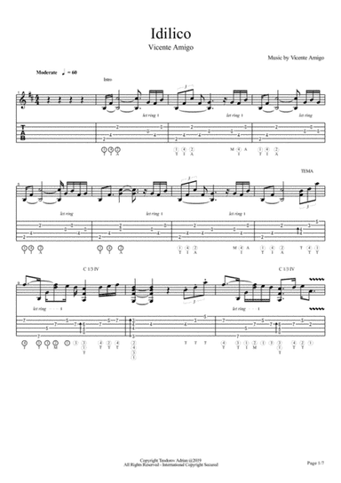 Vicente Amigo - Tierra - 8 - Idilico (arr. Adrian Teodorov)