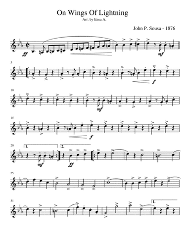 On Wings Of Lightning (arr. Enea A.)