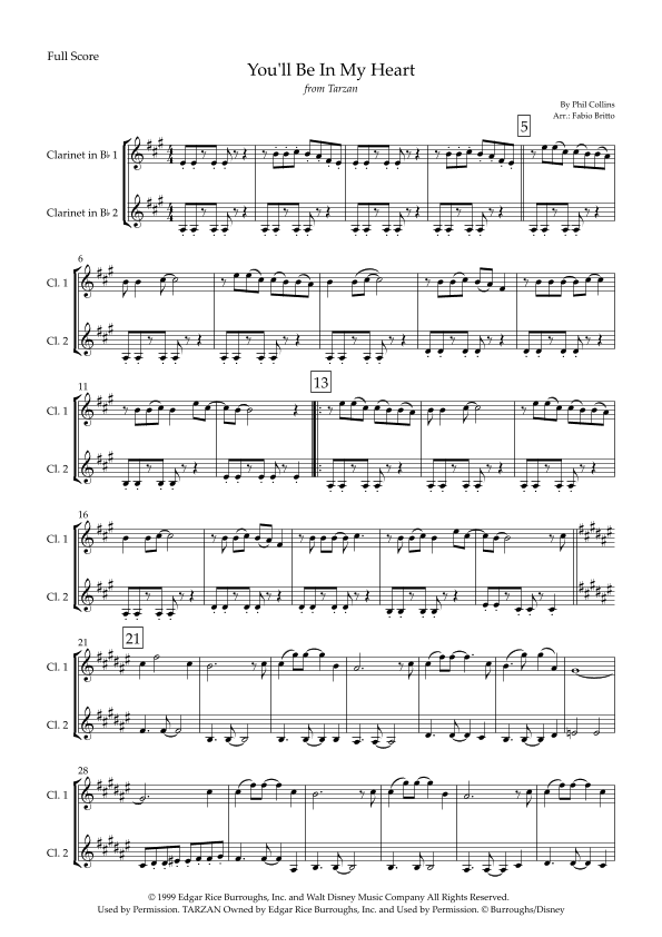 You'll Be In My Heart (arr. Fabio Britto)