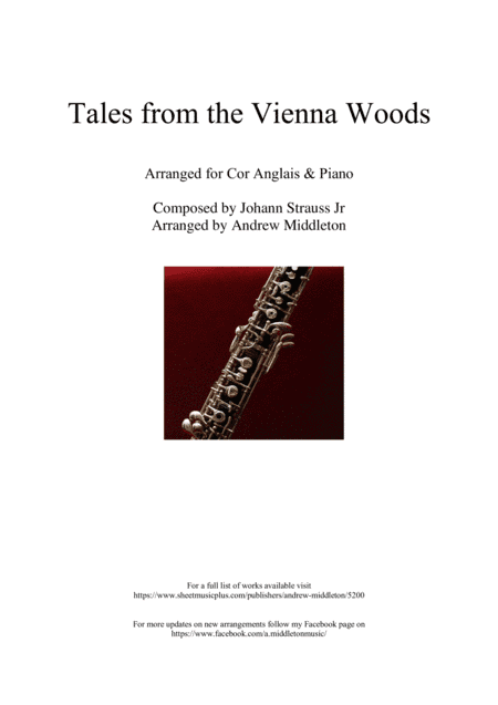 Tales from the Vienna Woods arranged for Cor Anglais and Piano (arr. Andrew Middleton)
