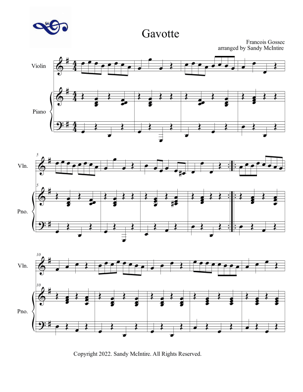 Gavotte (arr. Sandy McIntire)
