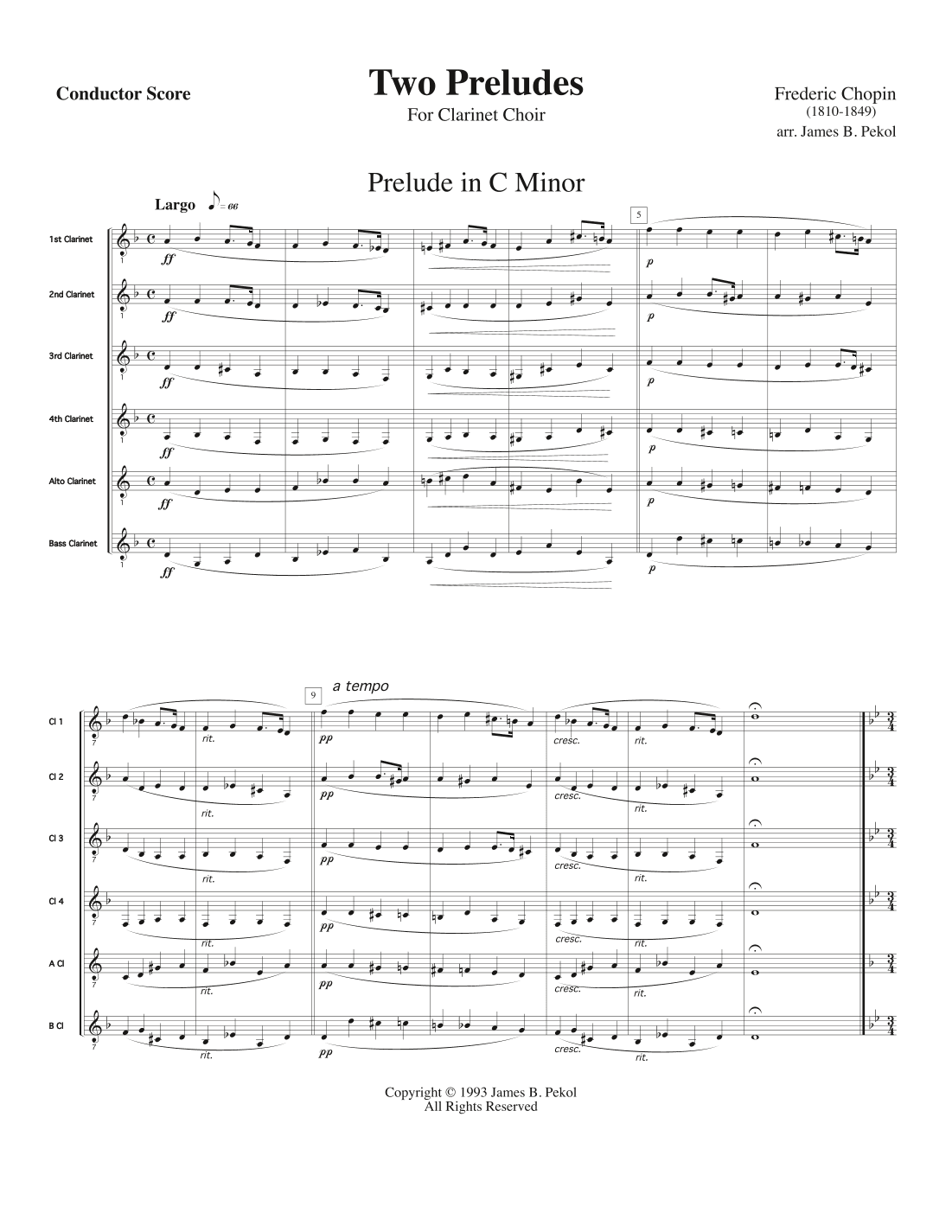 Two Preludes (arr. James B. Pekol)