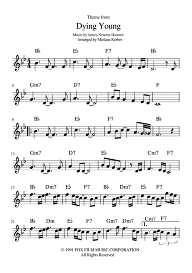 Dying Young (arr. Mariane Kerber)