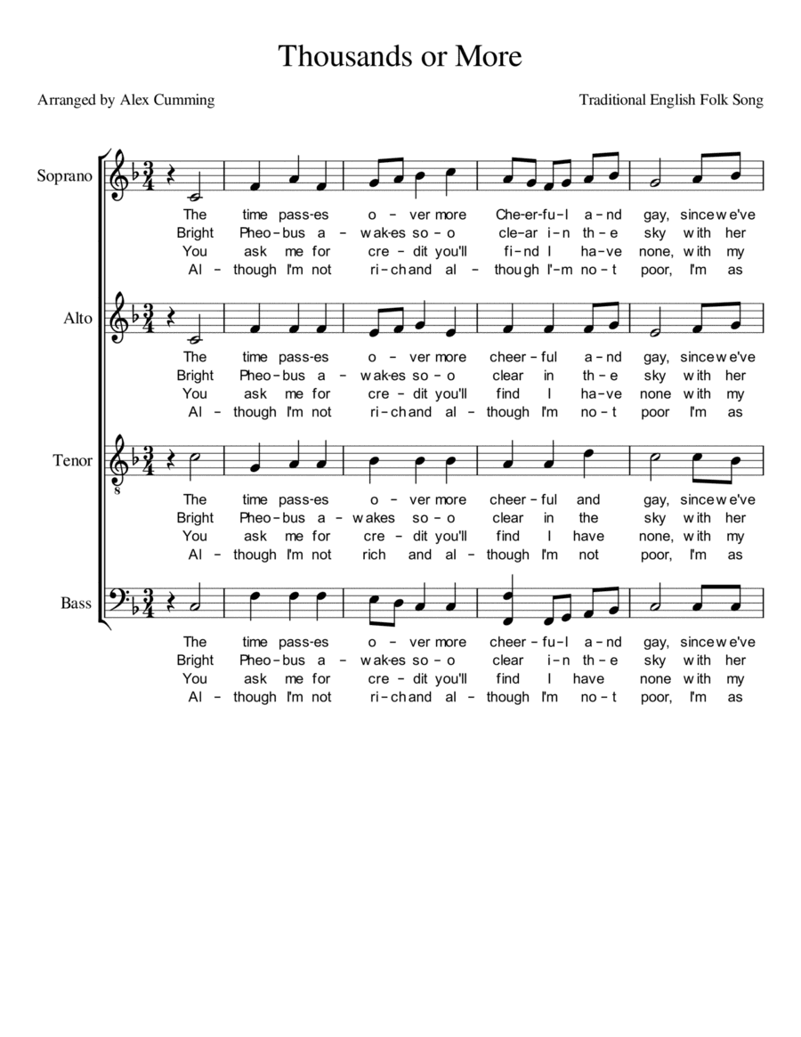 Thousands or More (arr. Alex Cumming)