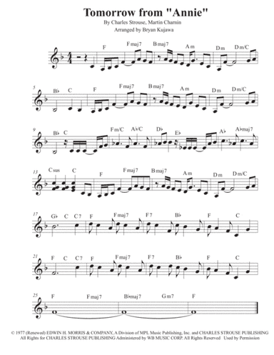 Tomorrow (arr. Bryan Kujawa)