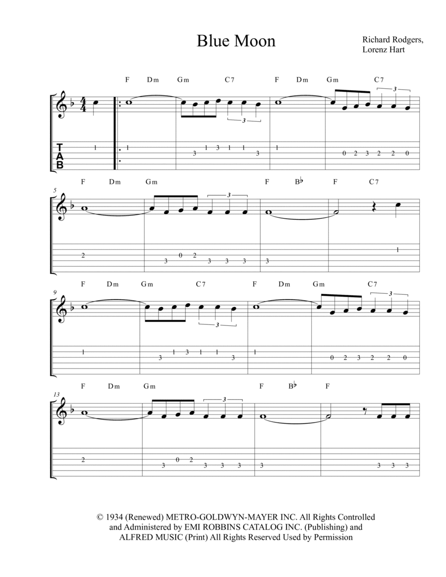 Blue Moon (arr. The Real Boss Hos Publishing)