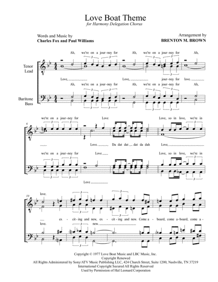 Love Boat Theme (arr. Brenton M. Brown)