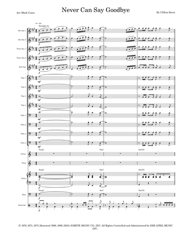 Never Can Say Goodbye (arr. Mark Coats)