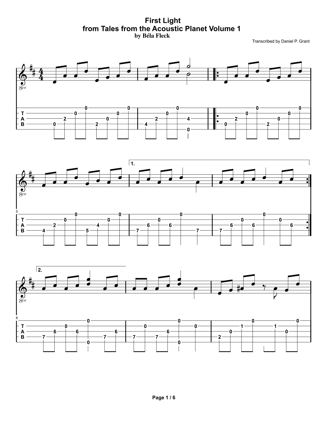 First Light (arr. Daniel P. Grant)