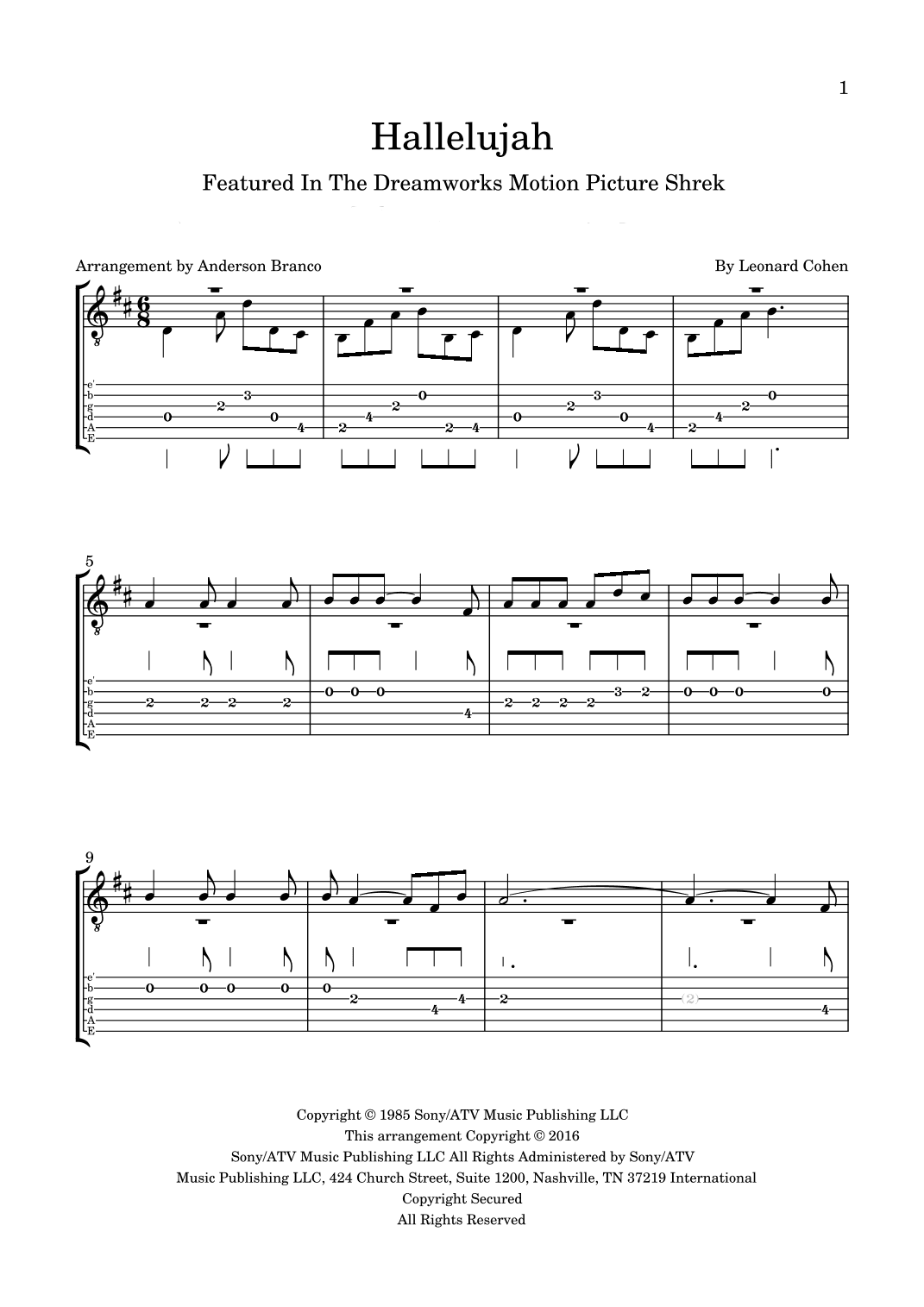 Hallelujah (arr. Anderson Branco)