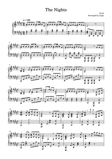 The Nights (arr. yujay)