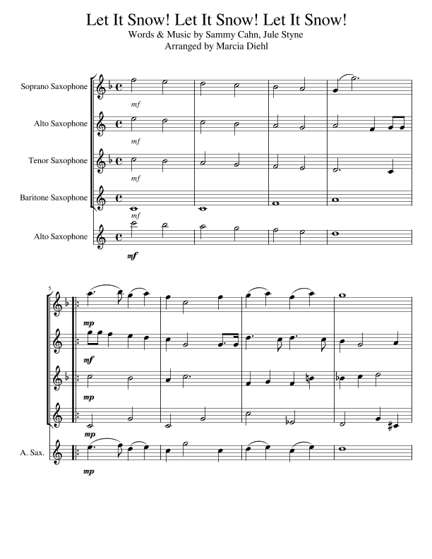 Let It Snow! Let It Snow! Let It Snow! (arr. Marcia Diehl)