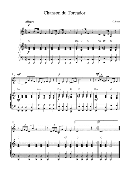 Chanson du Toreador (arr. Kaiserin Rebecca)