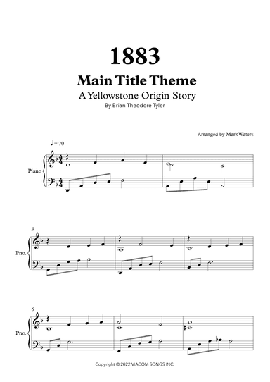 1883 - Main Title Theme (arr. Mark Waters)