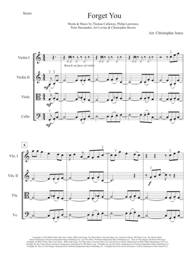 Forget You (arr. Christopher Jones)