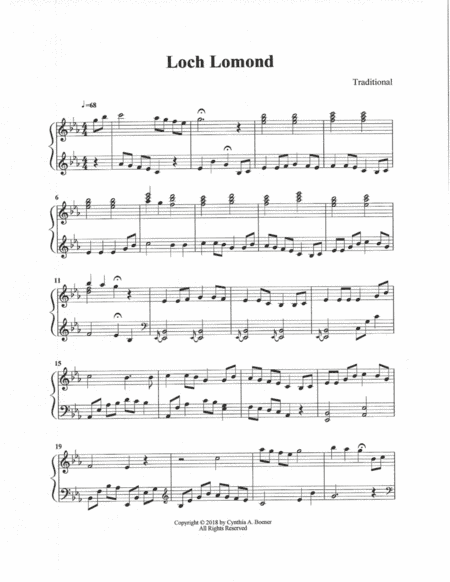 Loch Lomond (arr. Cynthia A. Boener)
