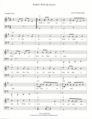 Walkin' With My Savior