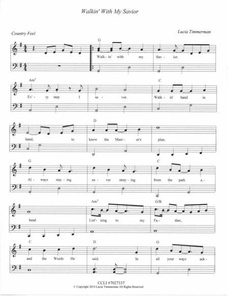 Walkin' With My Savior