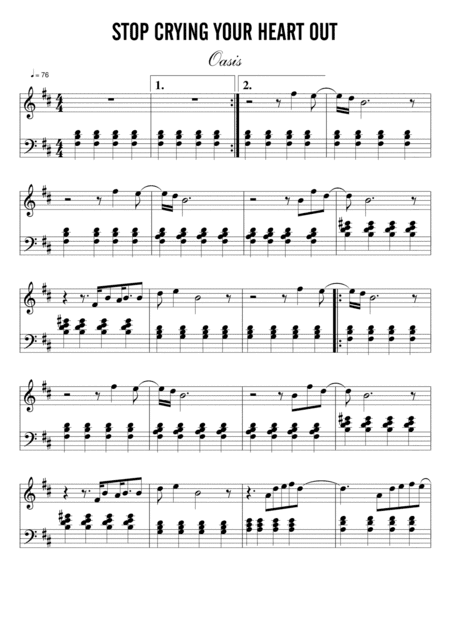 Stop Crying Your Heart Out (arr. Academia Unimusica)