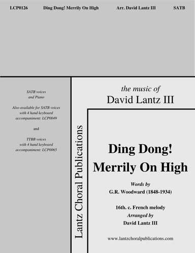 Ding Dong! Merrily On High (arr. David Lantz III)