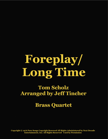 Foreplay/long Time (arr. Jeff Tincher)