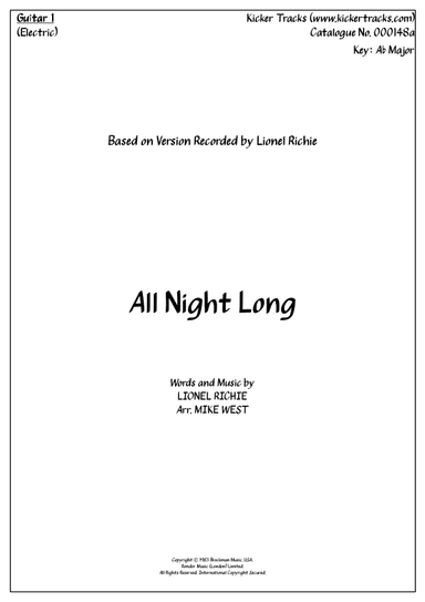 All Night Long (all Night) (arr. Michael Storeton-West)