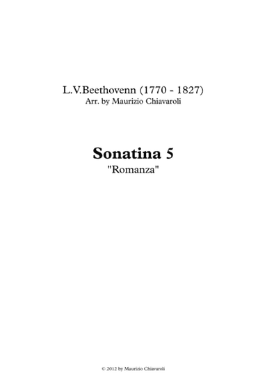 Sonatina 5 (Romanza) (arr. Maurizio Chiavaroli)