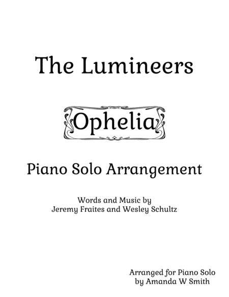 Ophelia (arr. Amanda W Smith)