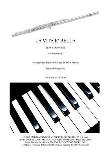 Life Is Beautiful (la Vita E Bella) (arr. Ivan Marini)