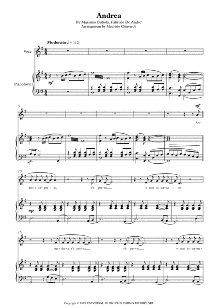 Andrea (arr. Maurizio Chiavaroli)
